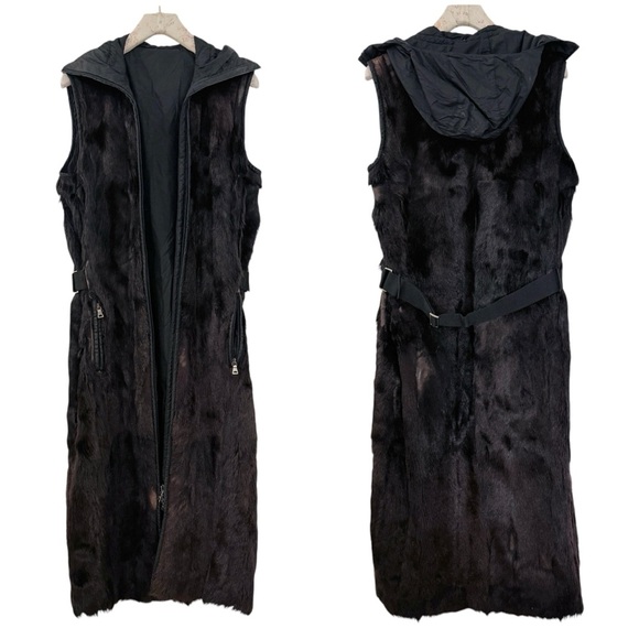 Prada genuine fur coat  with detachable sleeves Y2K - Picture 4 of 16